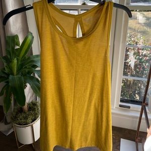 yellow athletic top